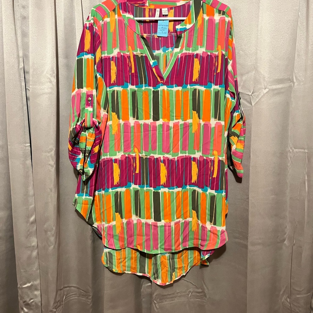 Cato Multicolor Striped Blouse